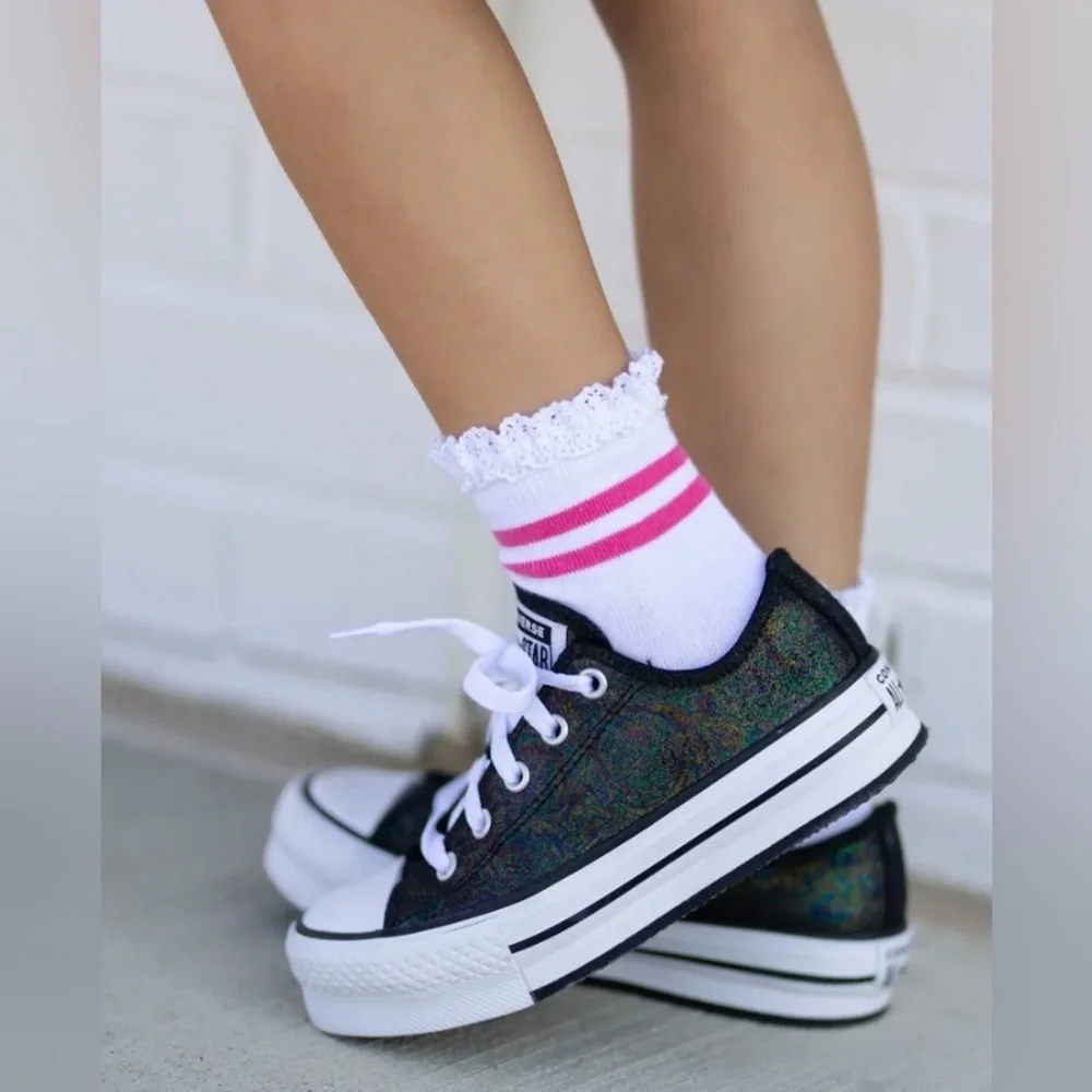 girl by little stocking Co. Classic Stripe Midi Sock 3-Pack
